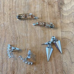 Lot of three pairs of earrings